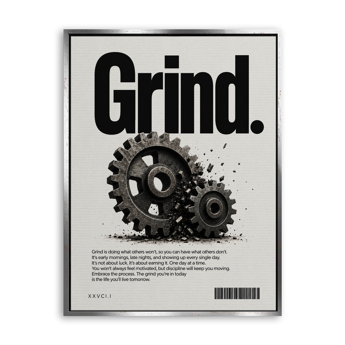 Grind - Leinwand Silber