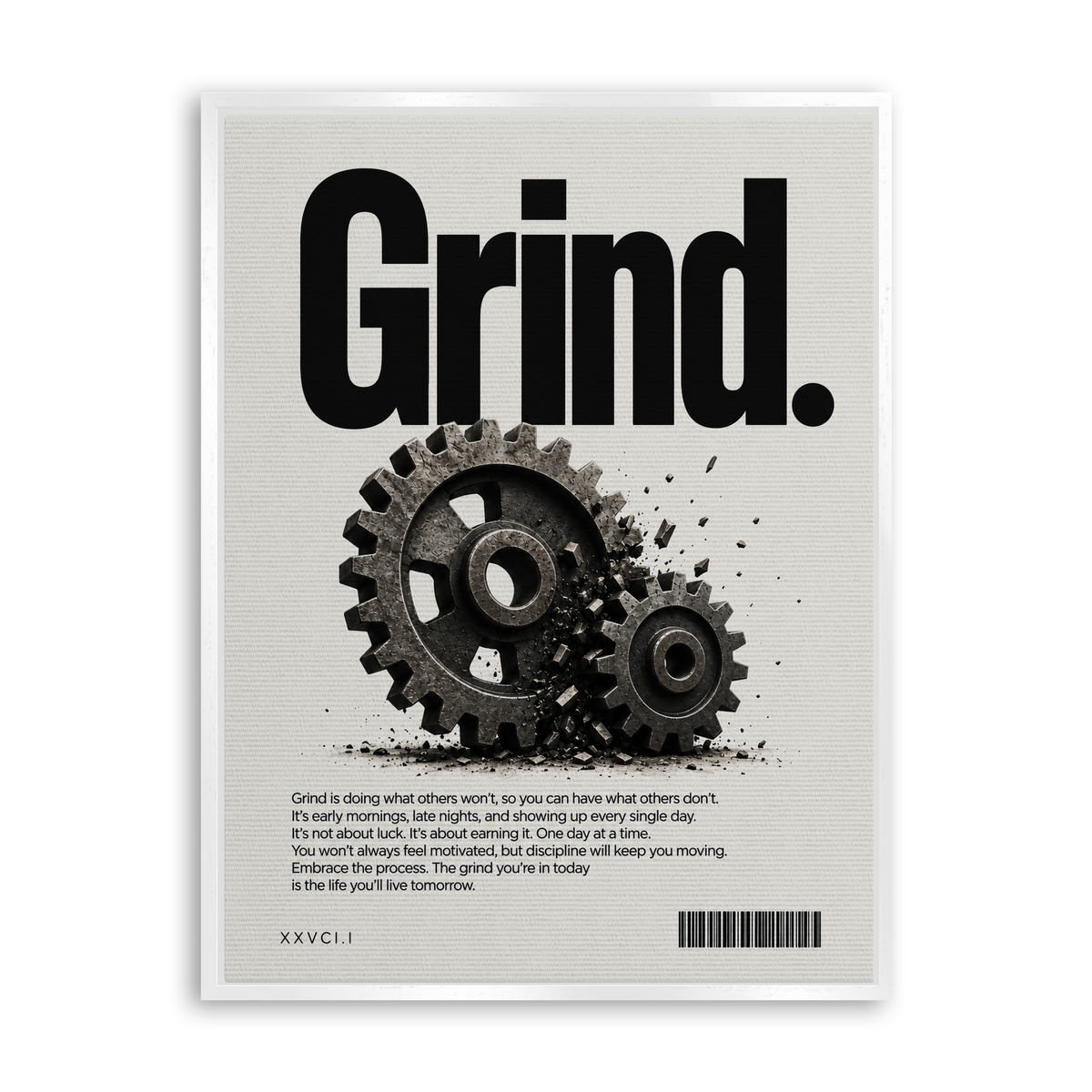 Grind - Leinwand Weiß