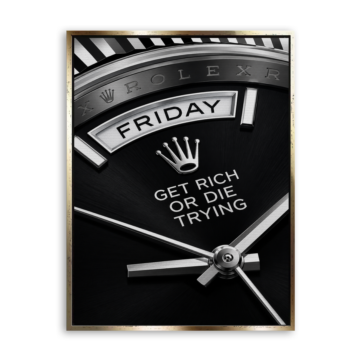 Friday Watch Leinwand Gold