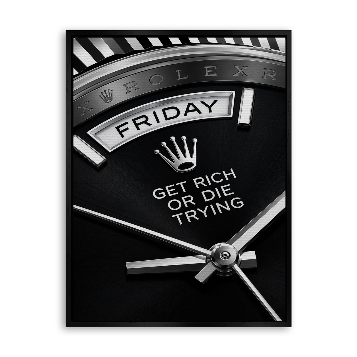 Friday Watch Leinwand Schwarz