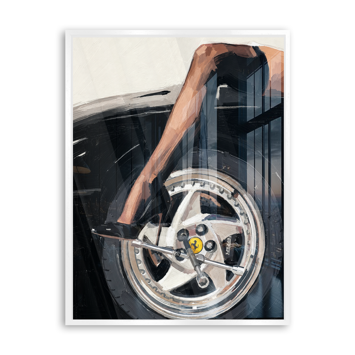 Leg Ferrari Acrylglas Weiß
