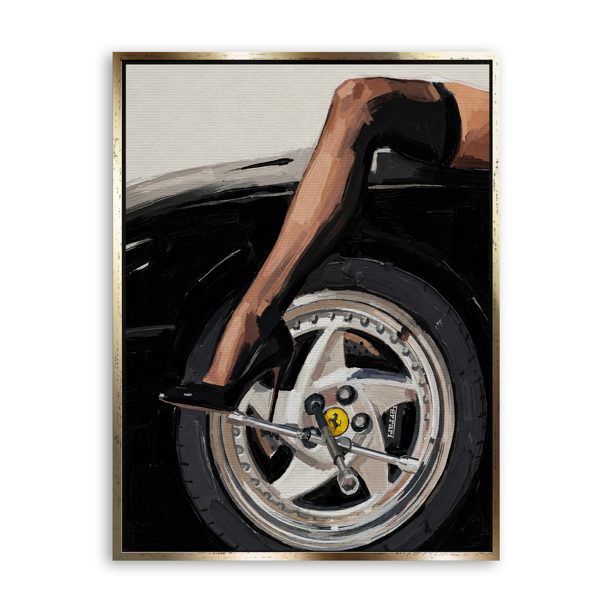 Leg Ferrari Leinwand Gold