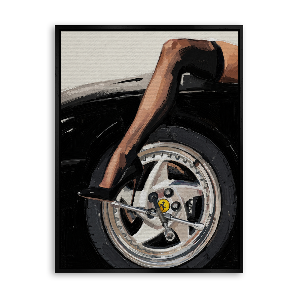 Leg Ferrari Leinwand Schwarz