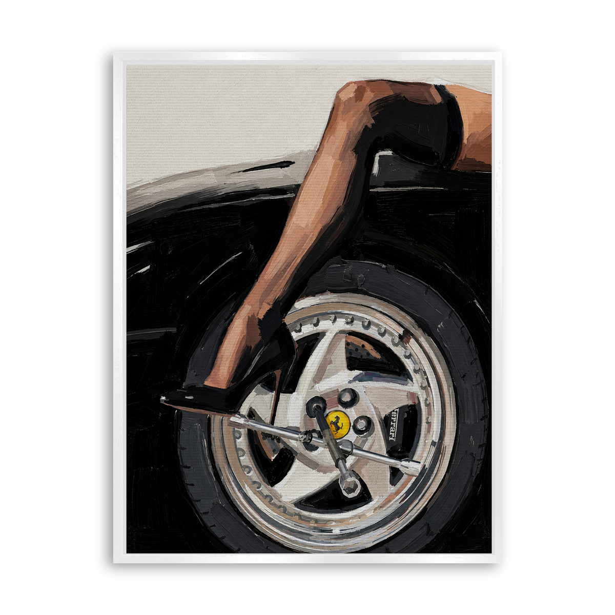 Leg Ferrari Leinwand Weiß