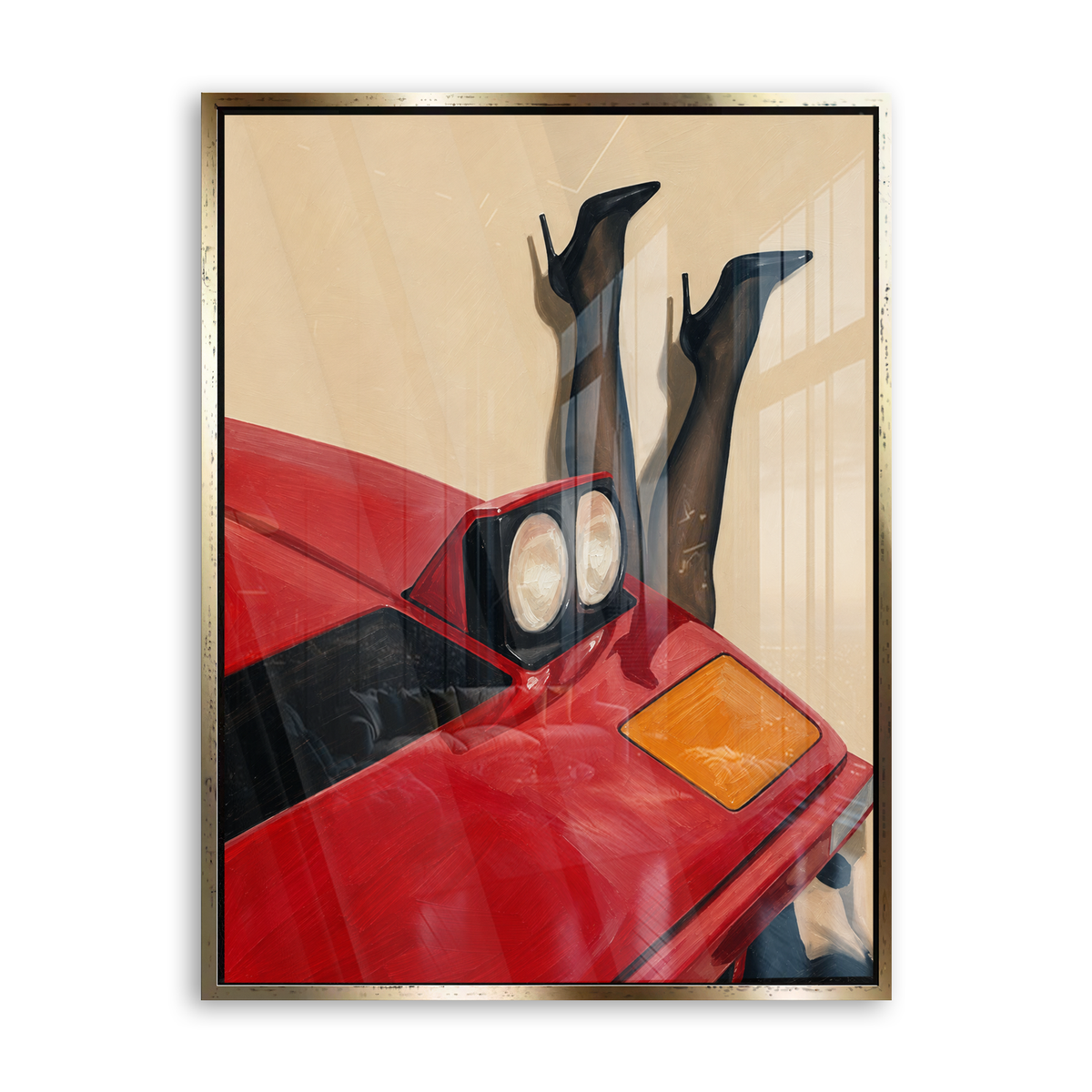 Leg Red Ferrari Acrylglas Gold