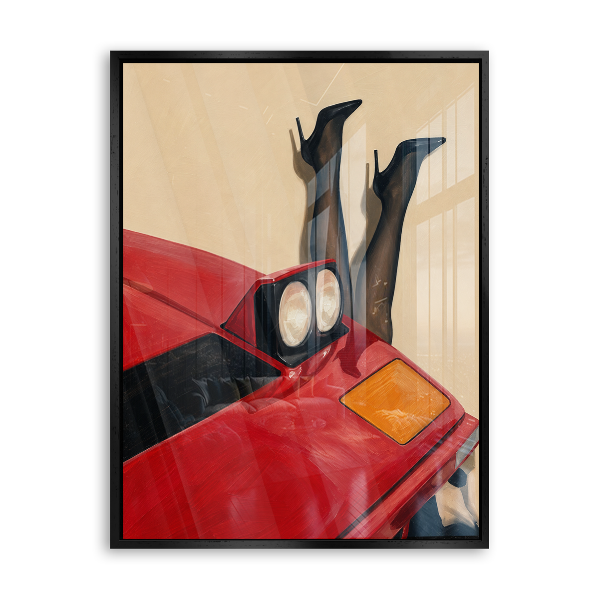 Leg Red Ferrari Acrylglas Schwarz