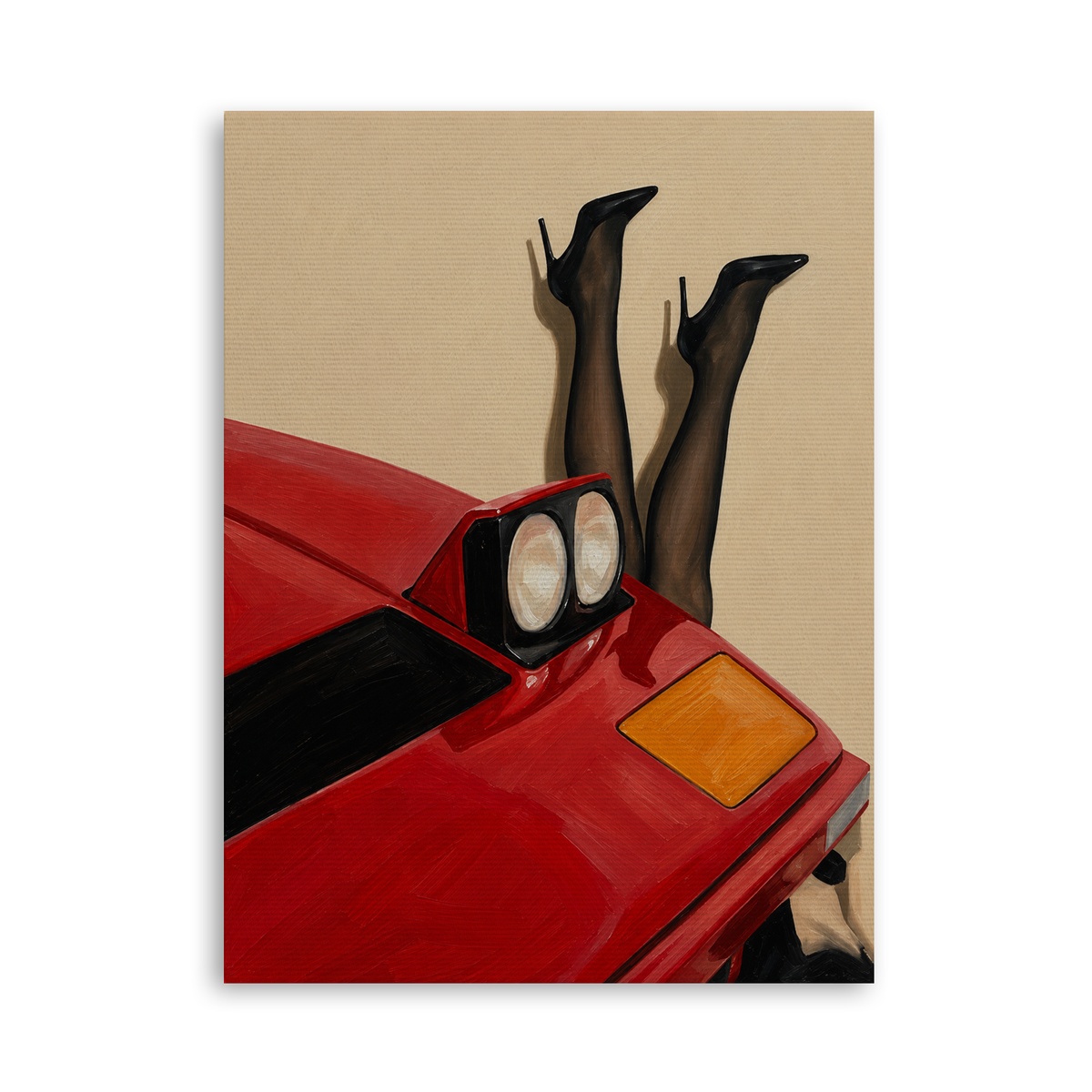 Leg Red Ferrari Leinwand Ohne Rahmen
