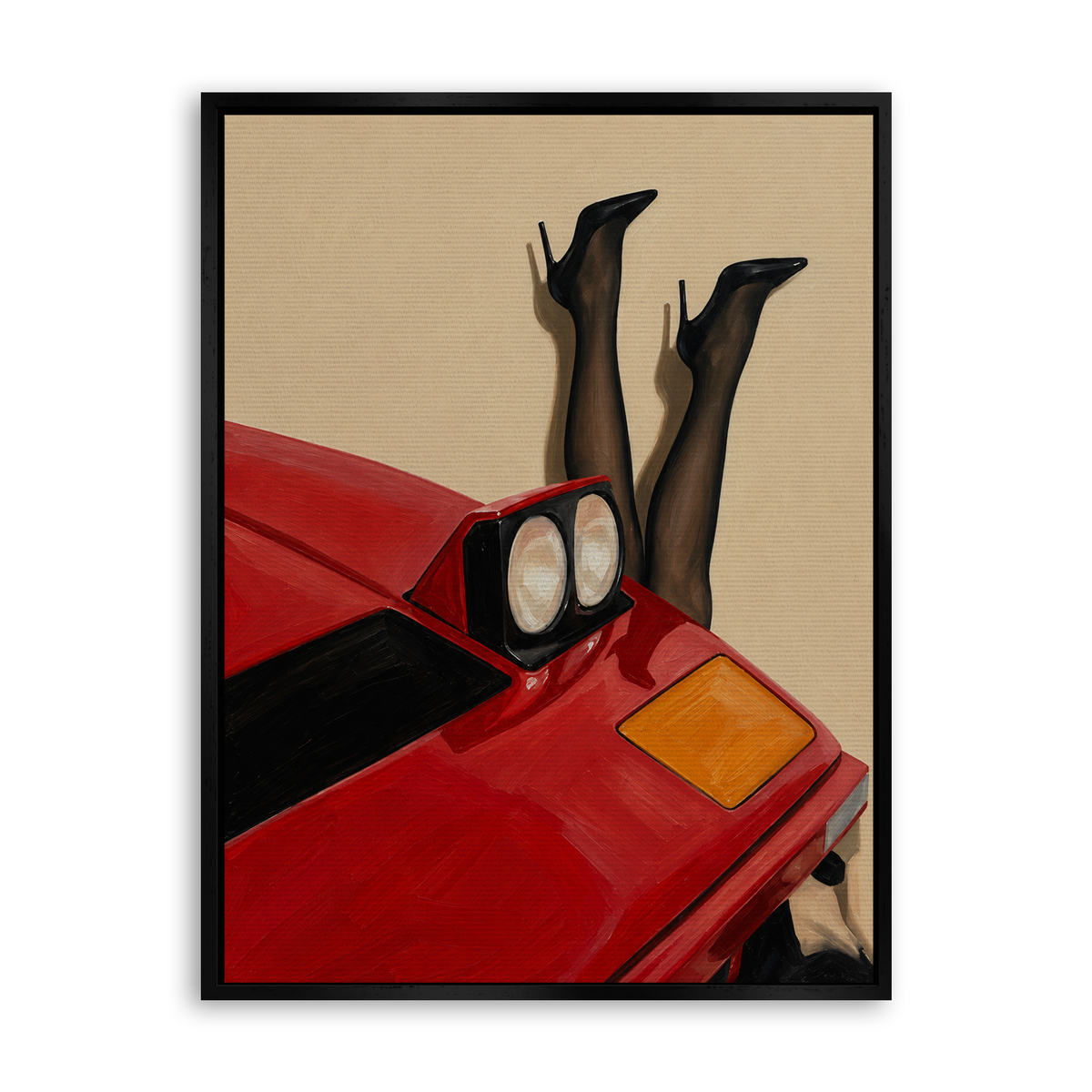 Leg Red Ferrari Leinwand Schwarz