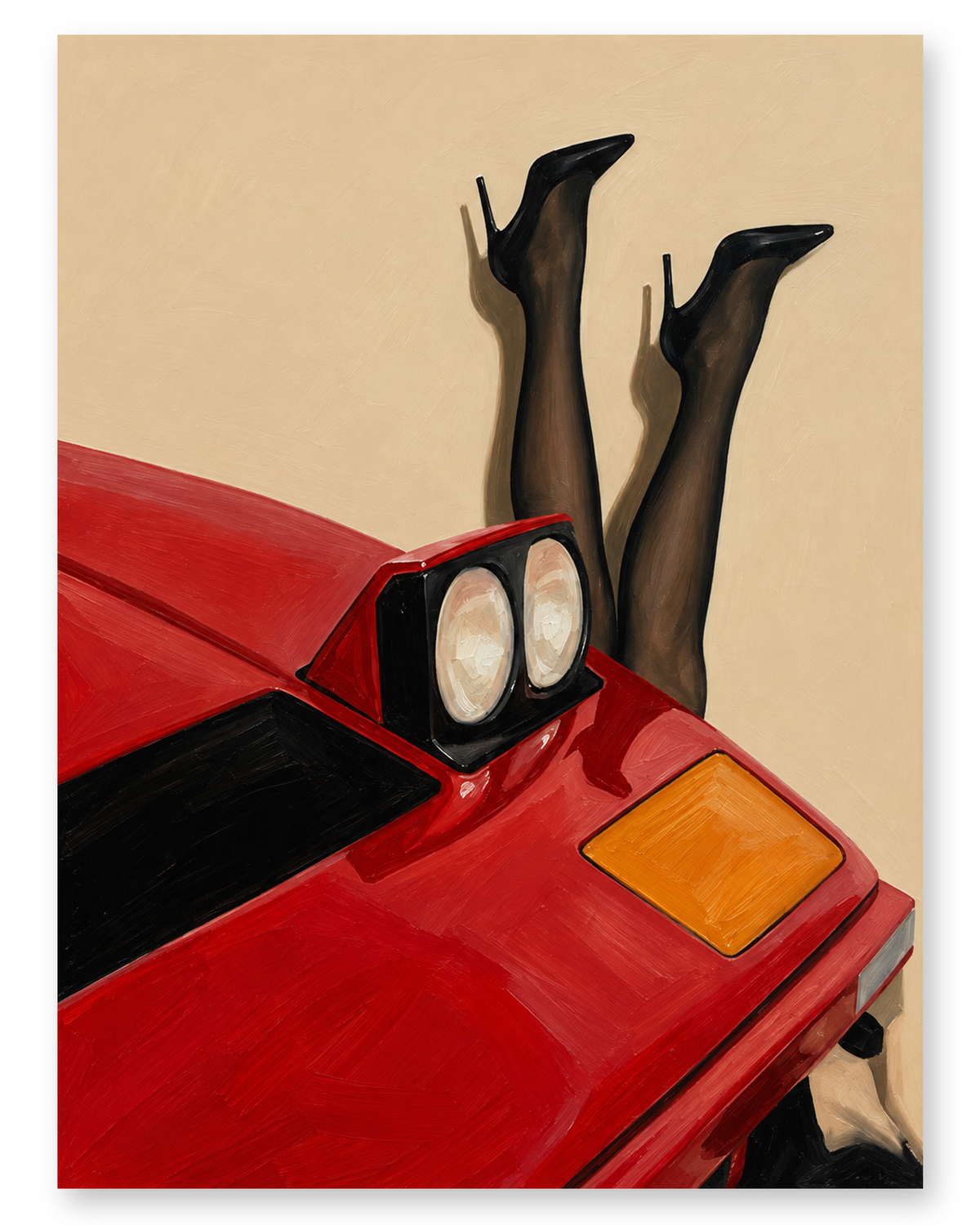 Leg Red Ferrari Poster