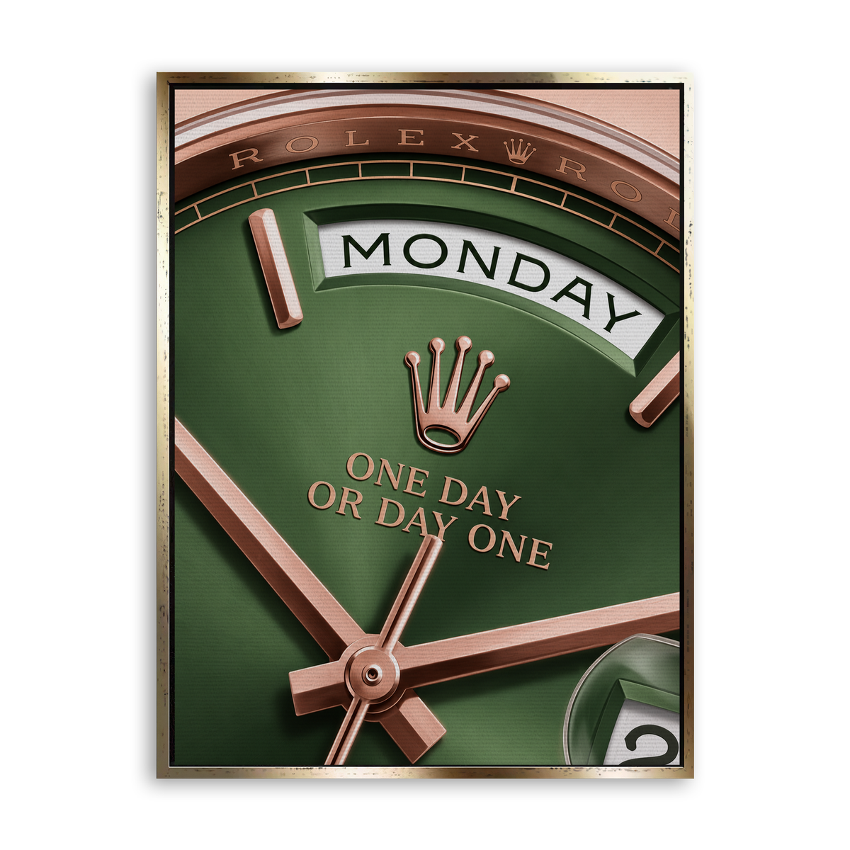 Monday Watch Leinwand Gold