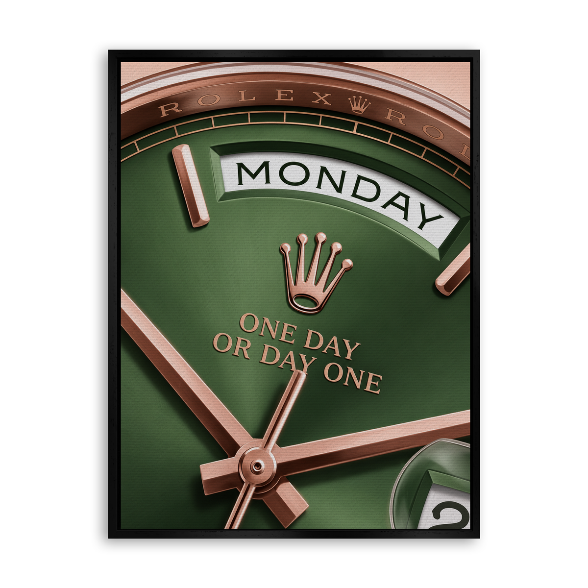 Monday Watch Leinwand Schwarz