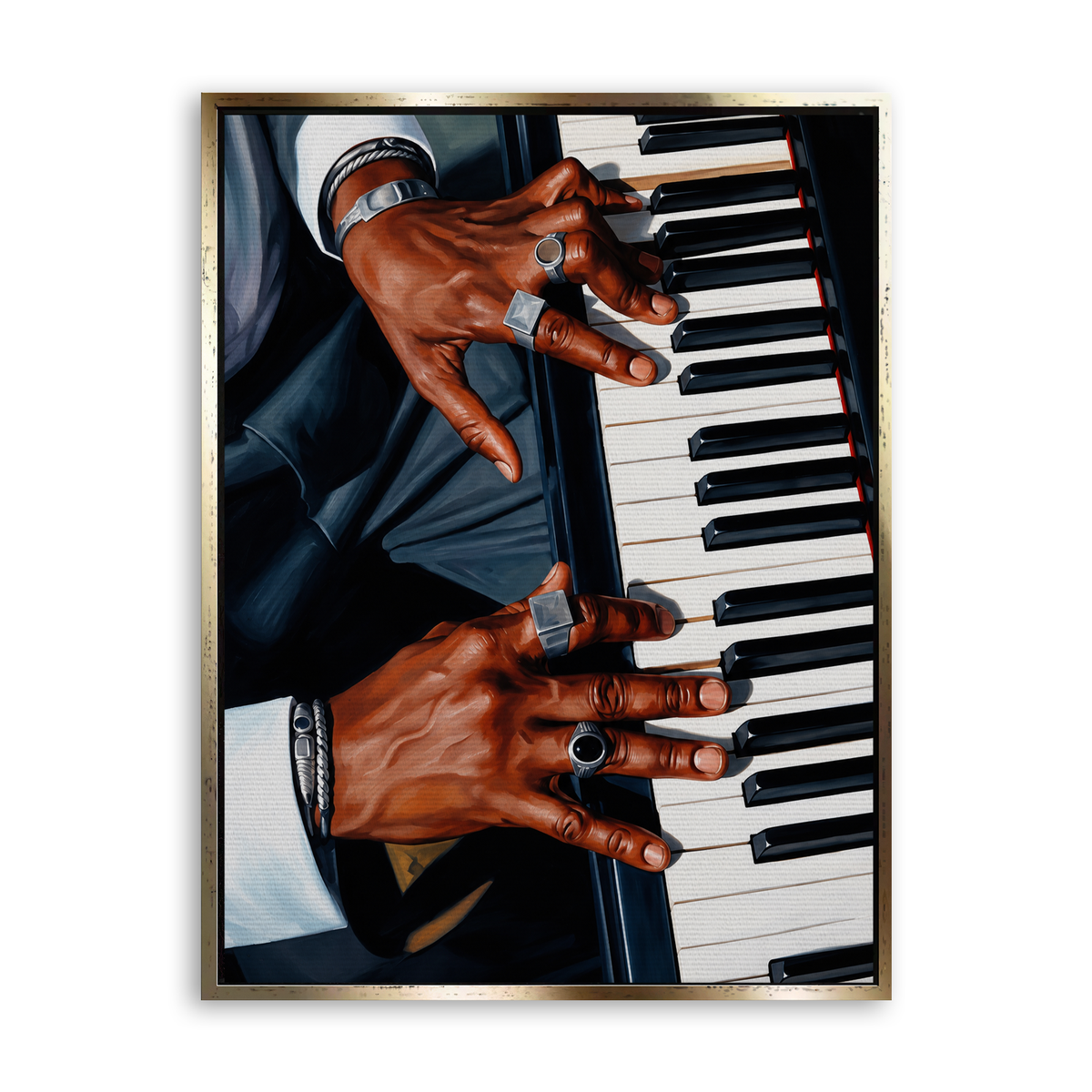 Piano Leinwand Gold