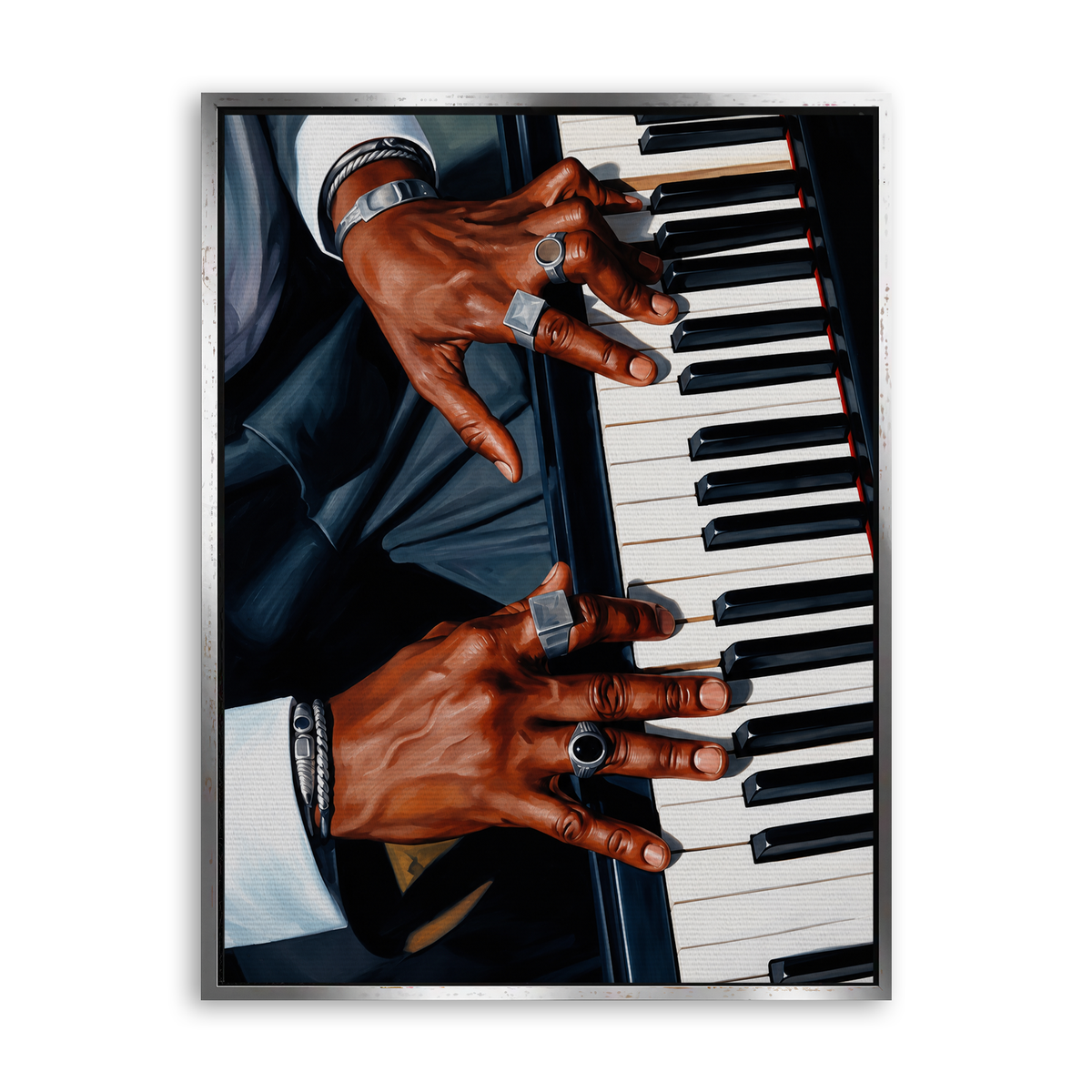 Piano Leinwand Silber