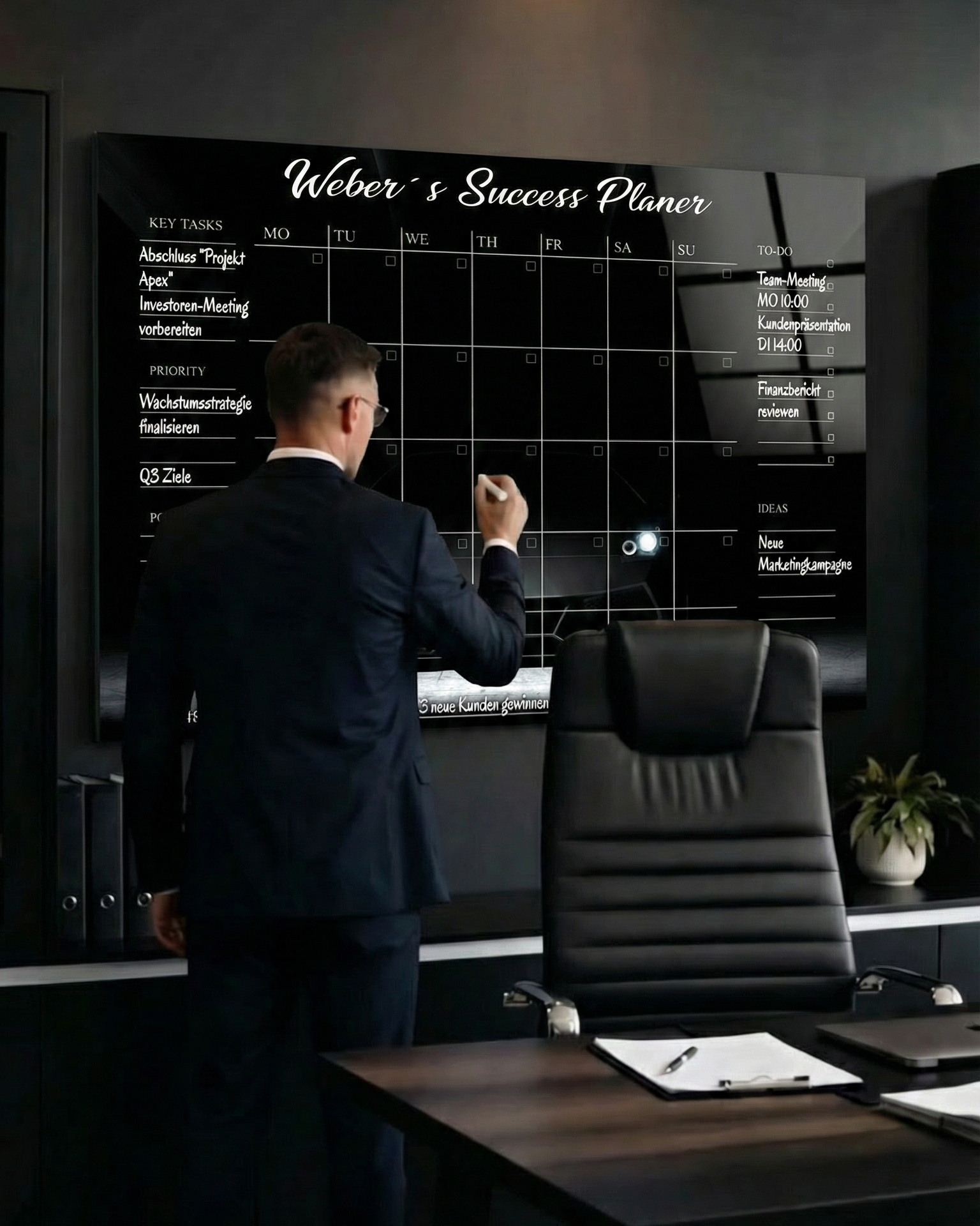 Personalisierter Wochenplaner aus Acrylglas - Luxury Car