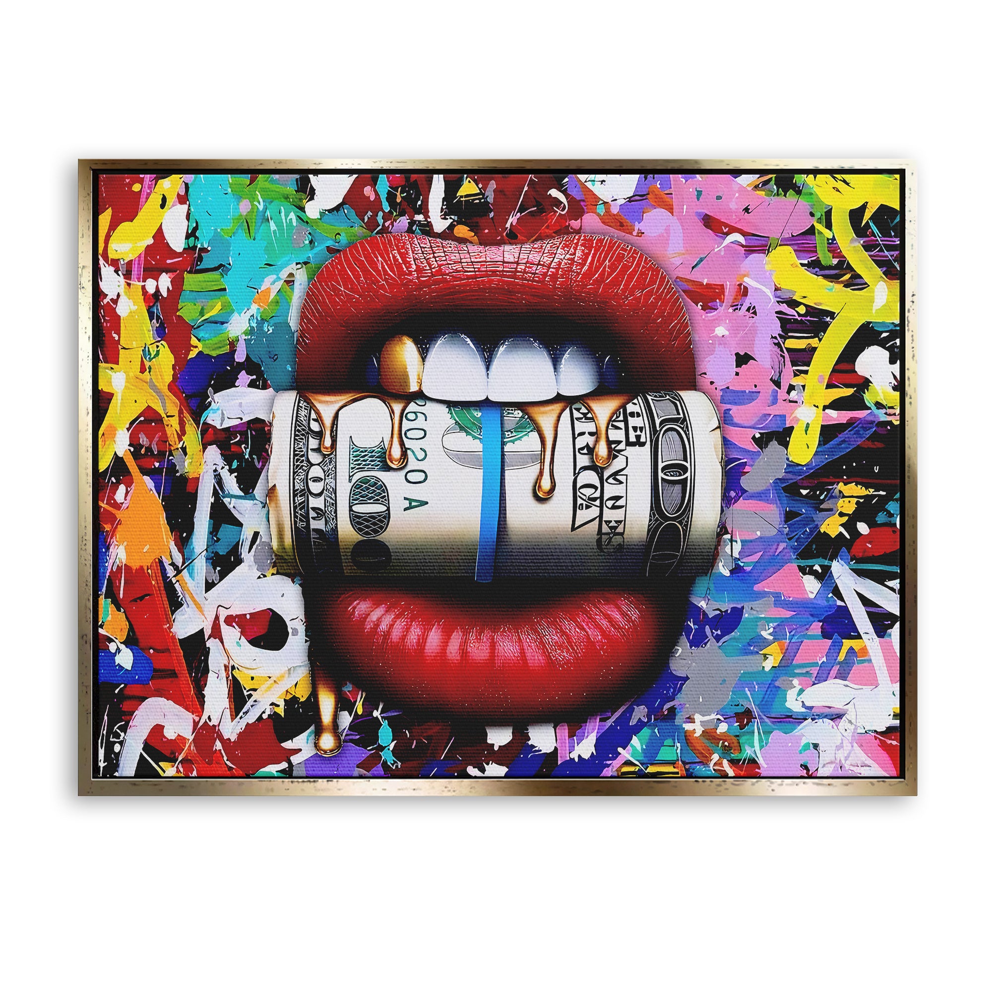 Lips full with Cash