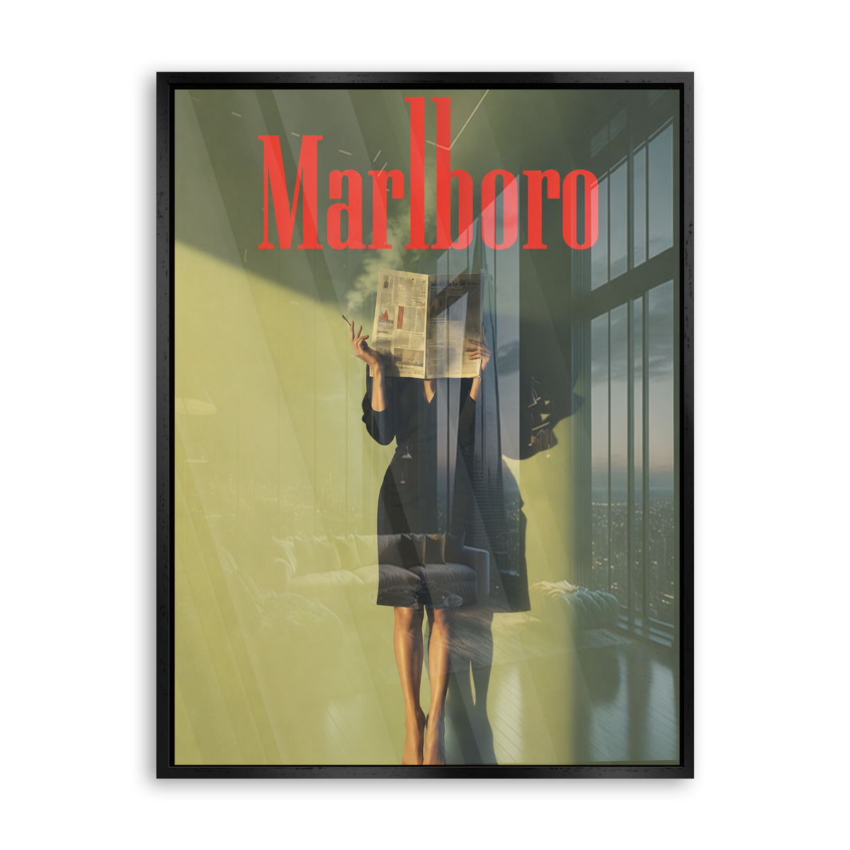 Marlboro - Morning Read - Acrylglas Schwarz