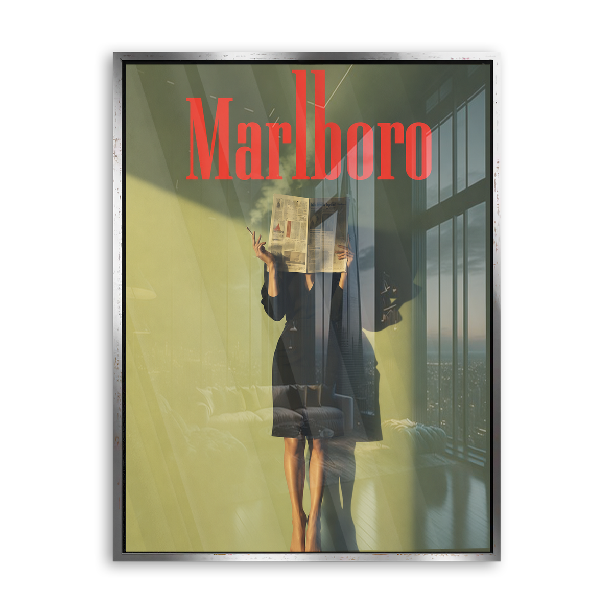 Marlboro - Morning Read - Acrylglas Silber