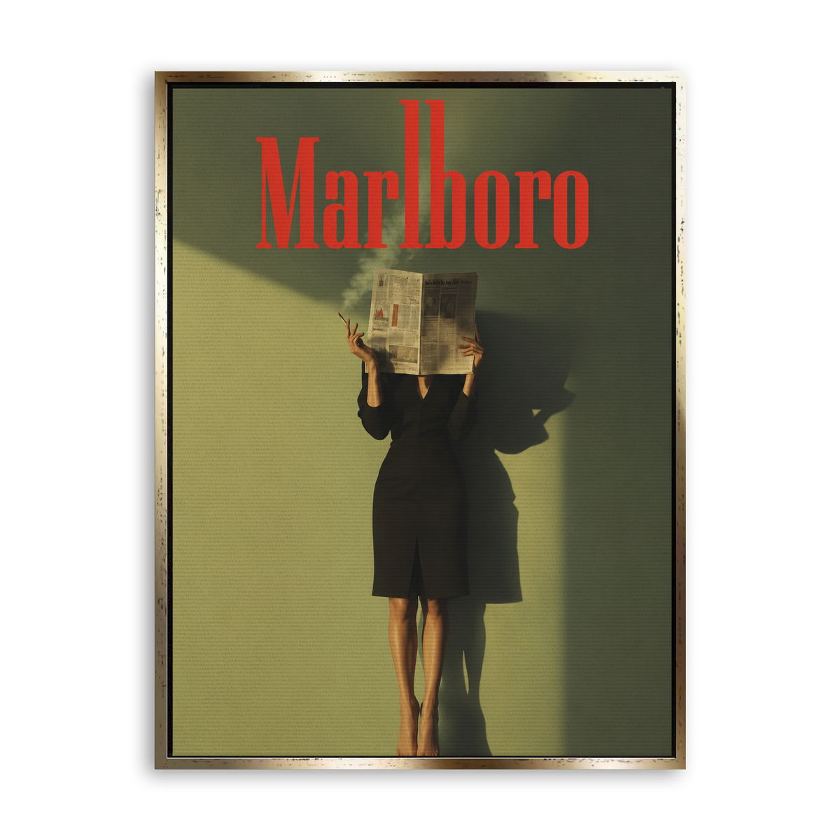 Marlboro - Morning Read - Leinwand Gold