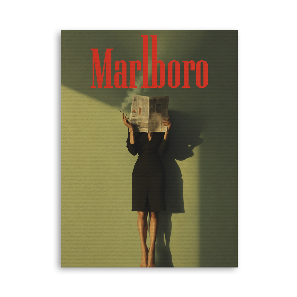 Marlboro - Morning Read - Leinwand Ohne Rahmen