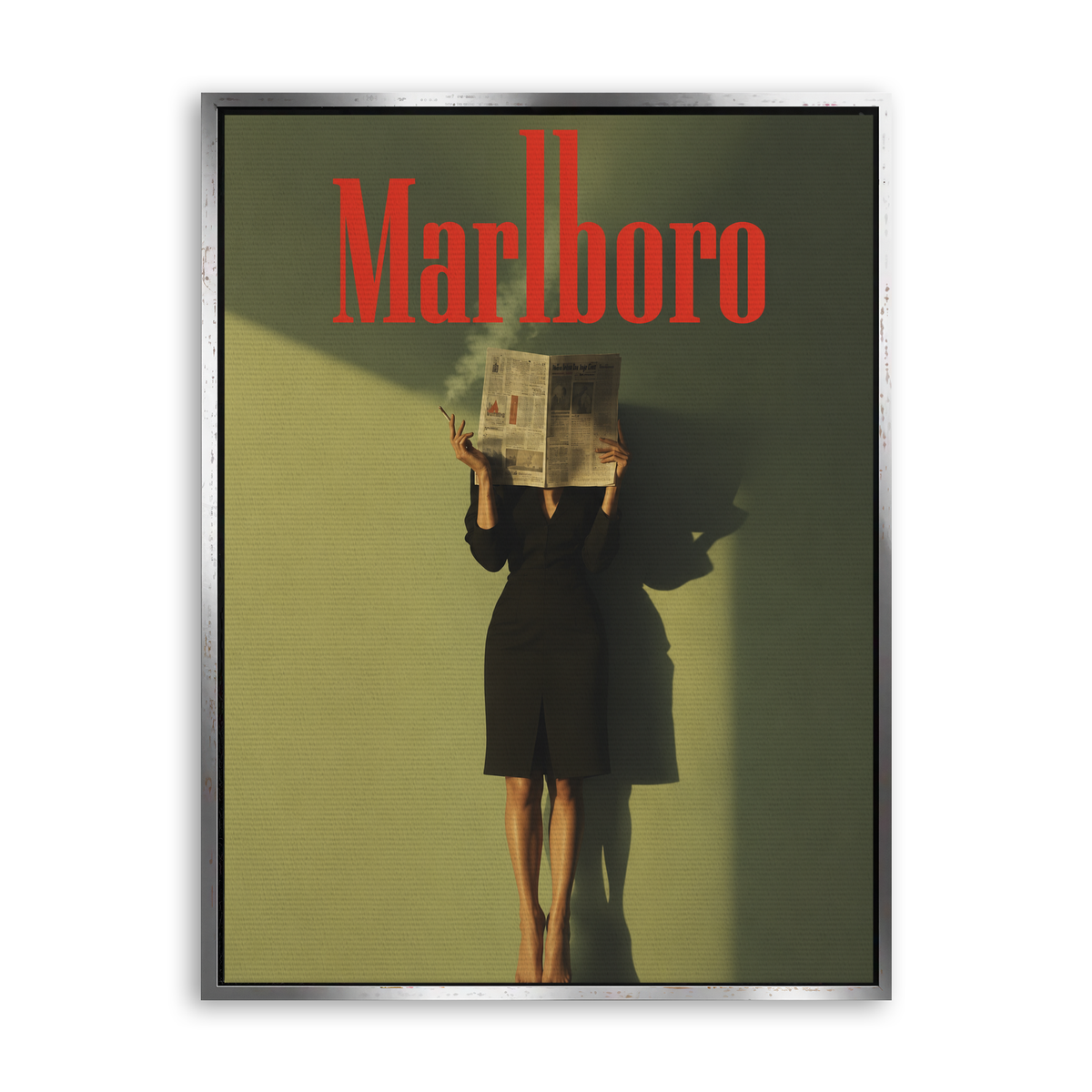 Marlboro - Morning Read - Leinwand Silber