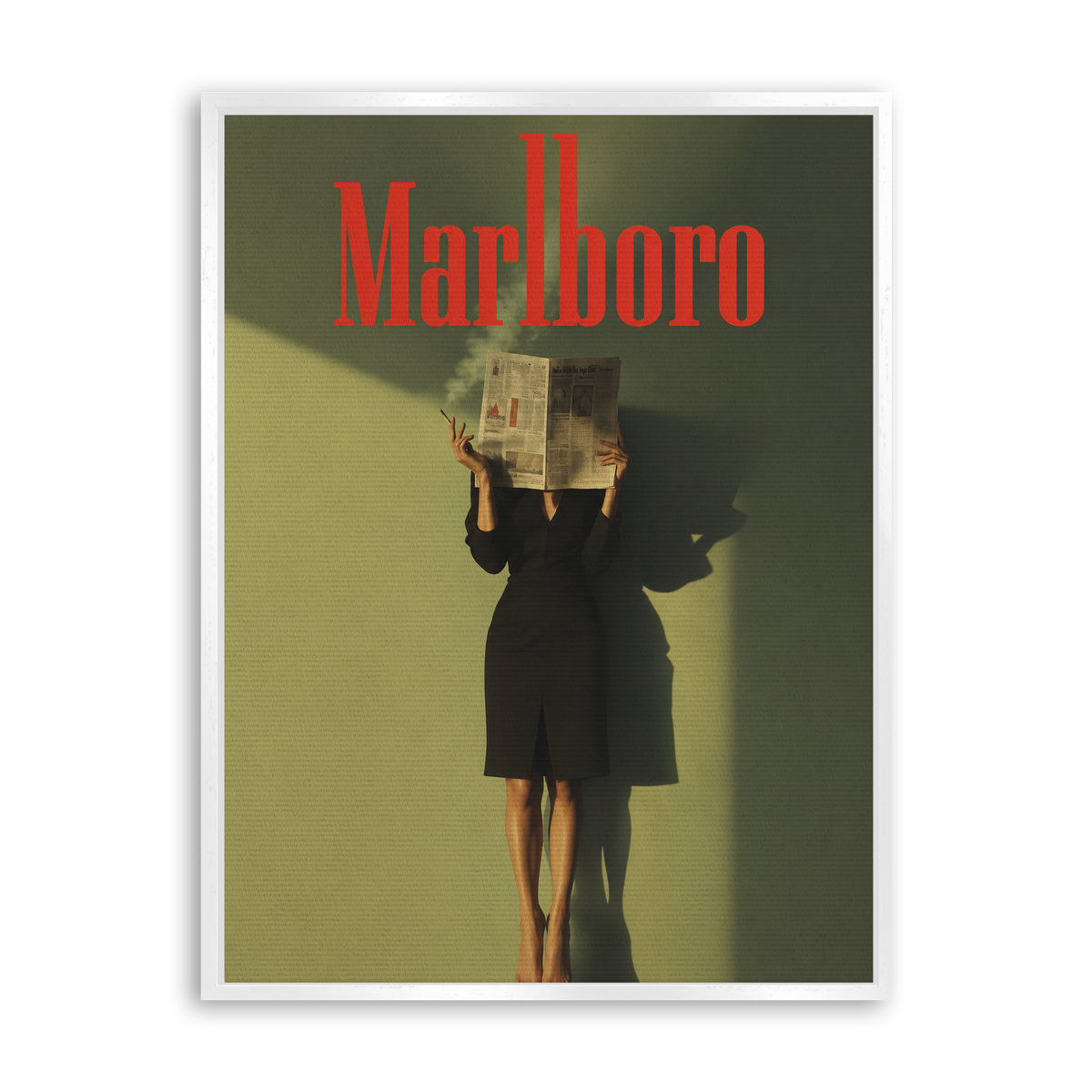 Marlboro - Morning Read - Leinwand Weiß