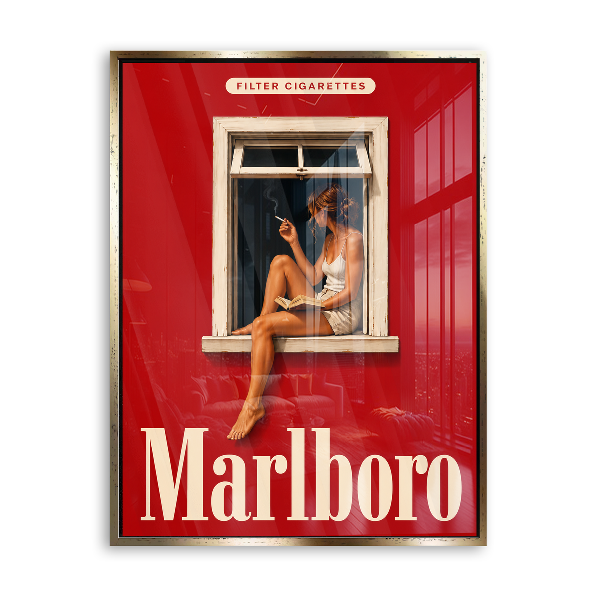 Marlboro - Window Break - Acrylglas Gold