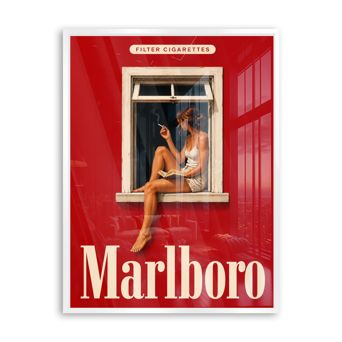 Marlboro - Window Break - Acrylglas Weiß