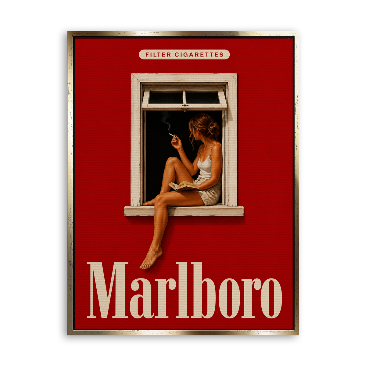 Marlboro - Window Break - Leinwand Gold