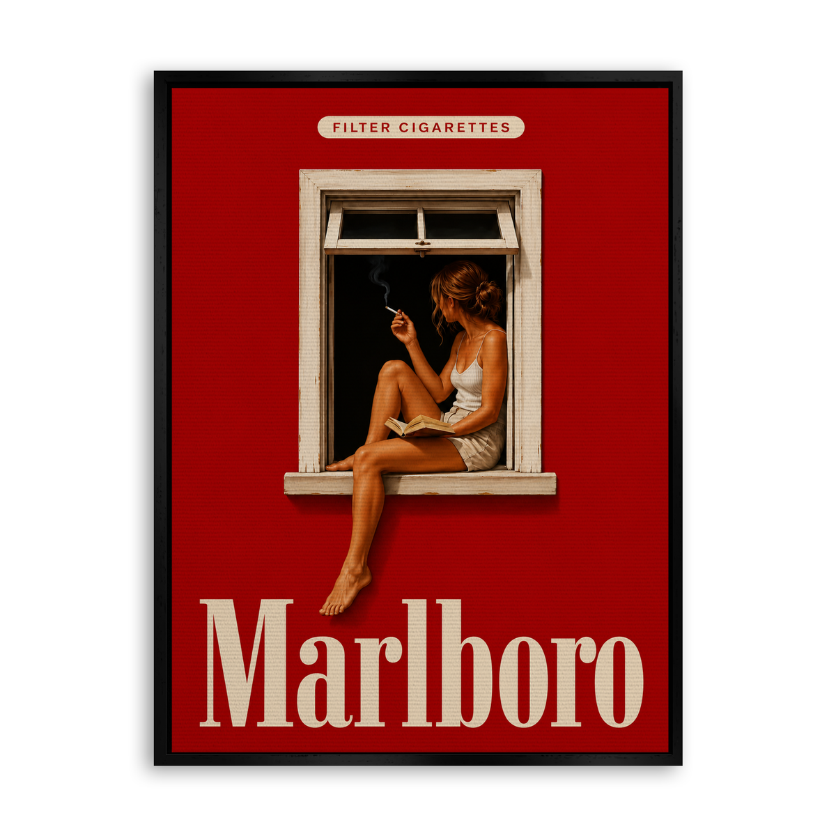 Marlboro - Window Break - Leinwand Schwarz
