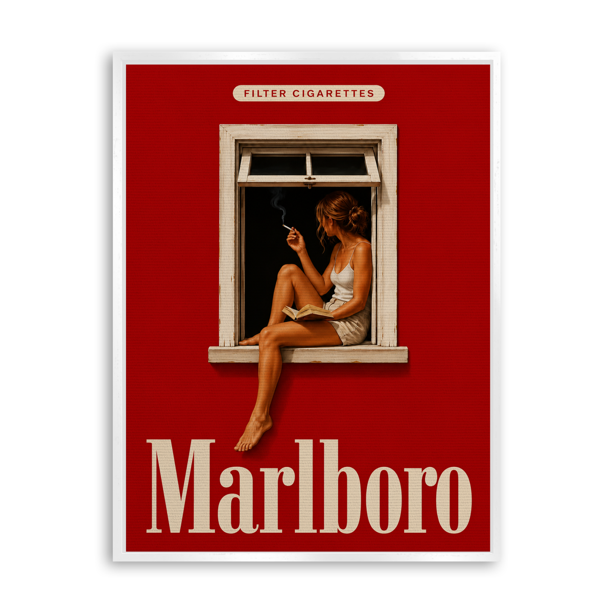 Marlboro - Window Break - Leinwand Weiß