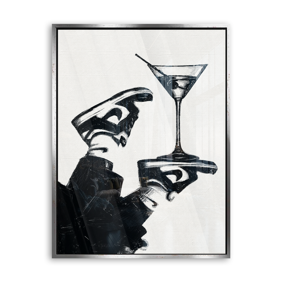Martini Moment - Acrylglas Silber