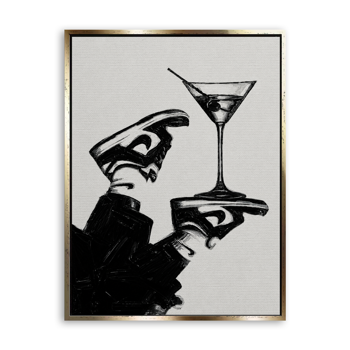 Martini Moment - Leinwand Gold