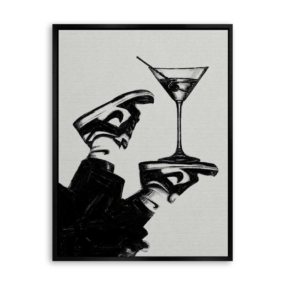 Martini Moment - Leinwand Schwarz
