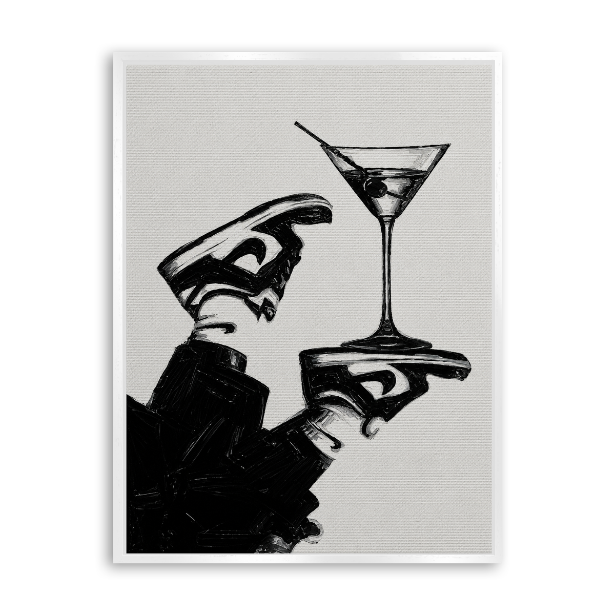 Martini Moment - Leinwand Weiß