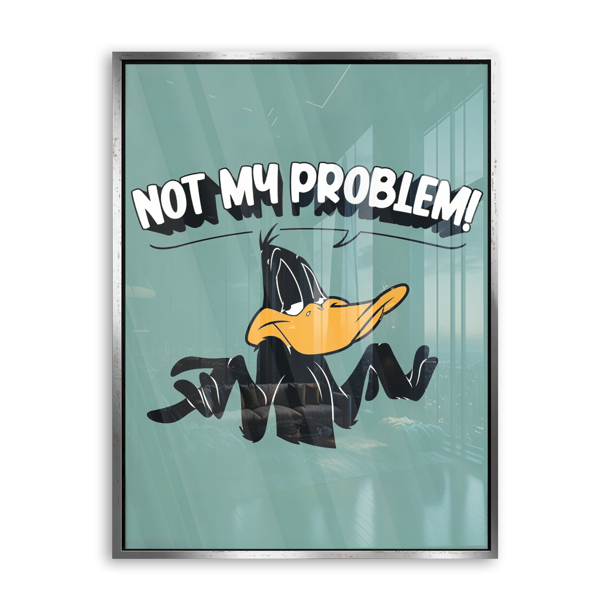 Not My Problem - Acrylglas Silber