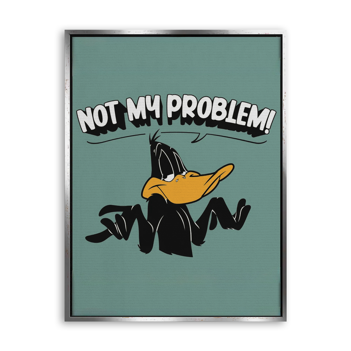 Not My Problem - Leinwand Silber