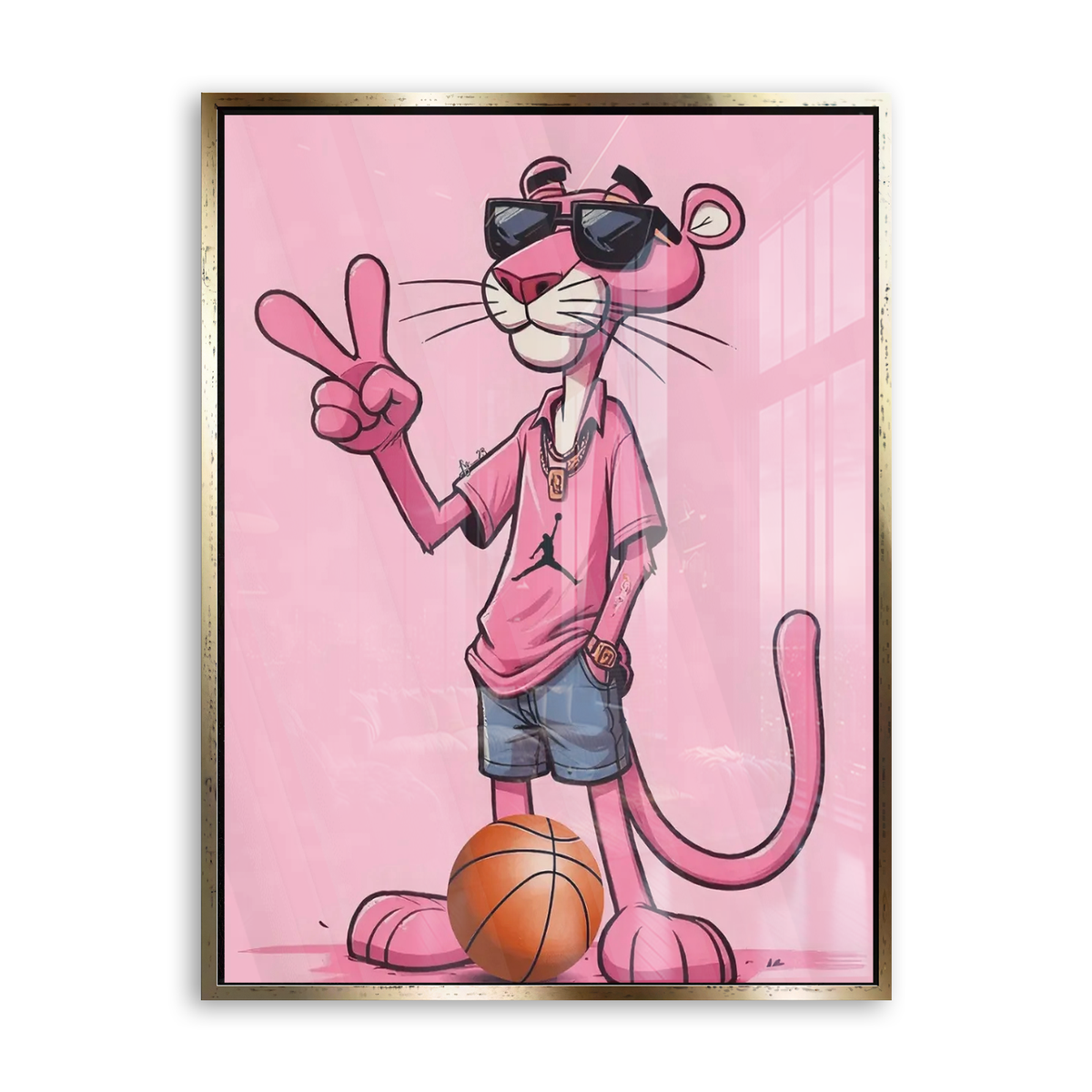 Pink Court - Acrylglas Gold