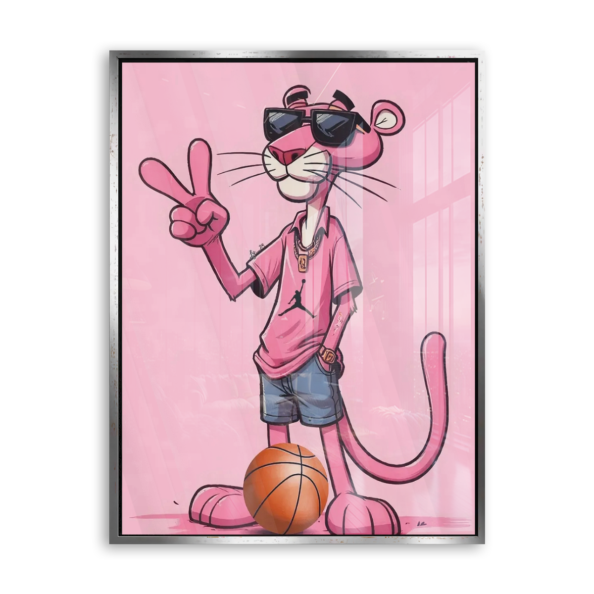 Pink Court - Acrylglas Silber