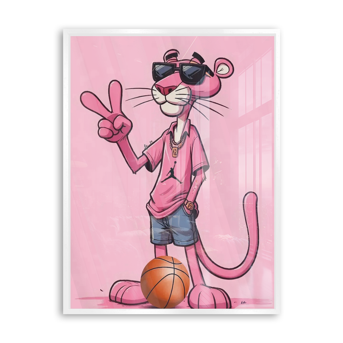 Pink Court - Acrylglas Weiß