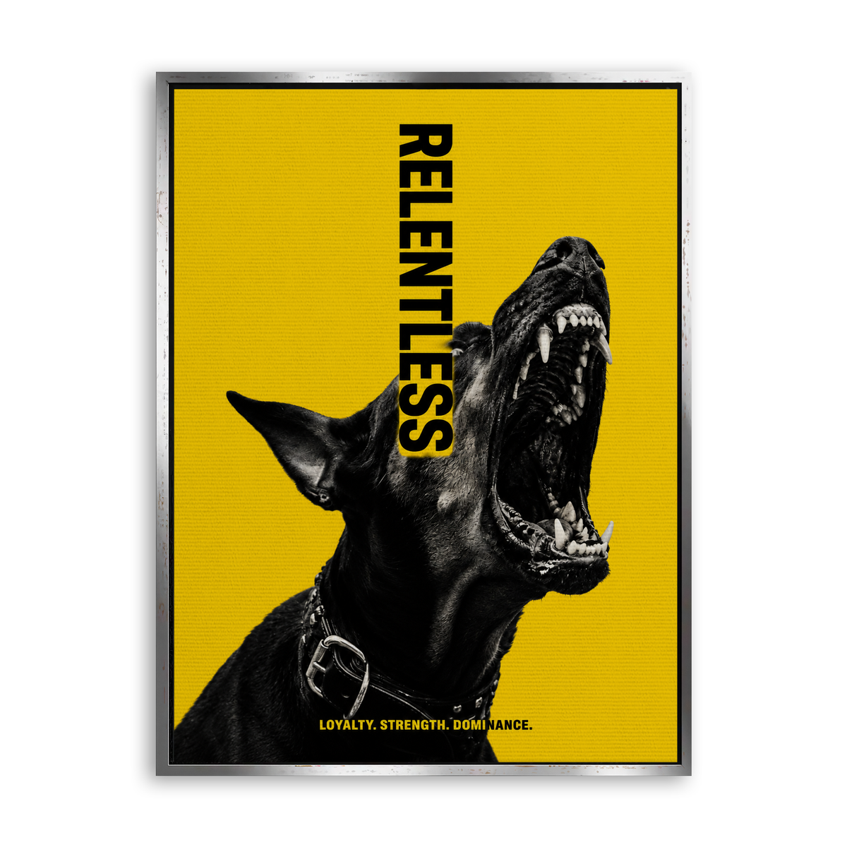 Relentless - Leinwand Silber