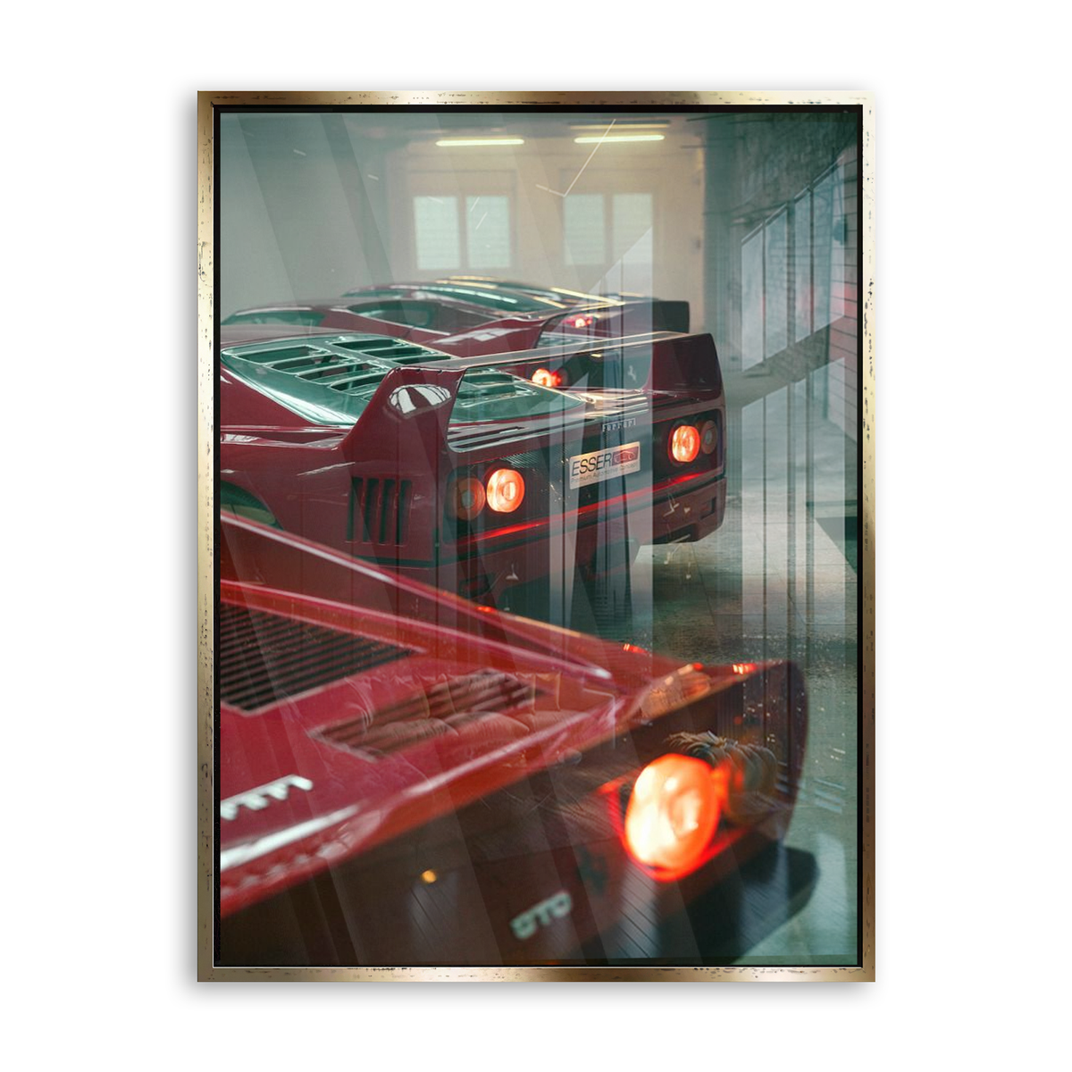 Scarlet Garage - Acrylglas Gold