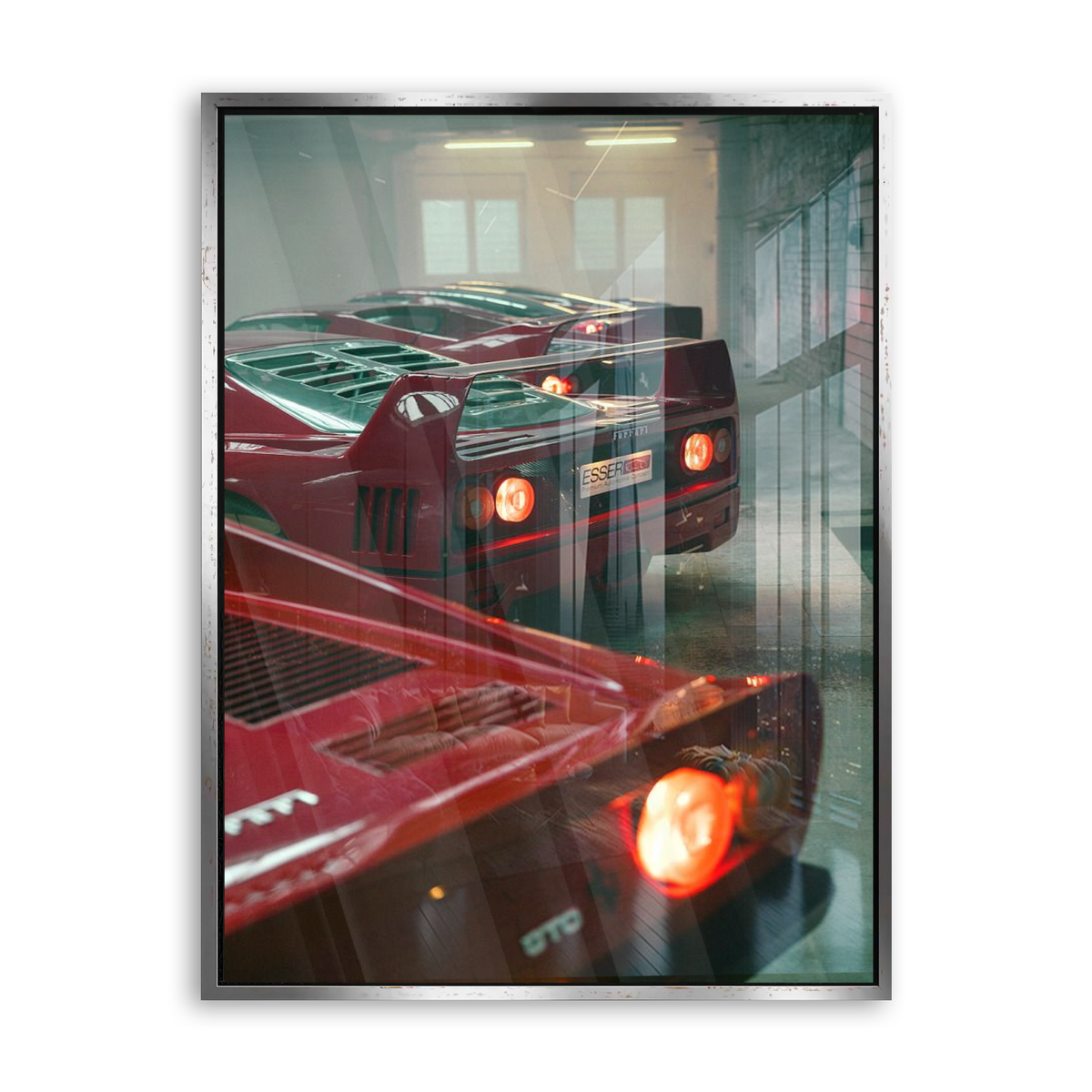 Scarlet Garage - Acrylglas Silber