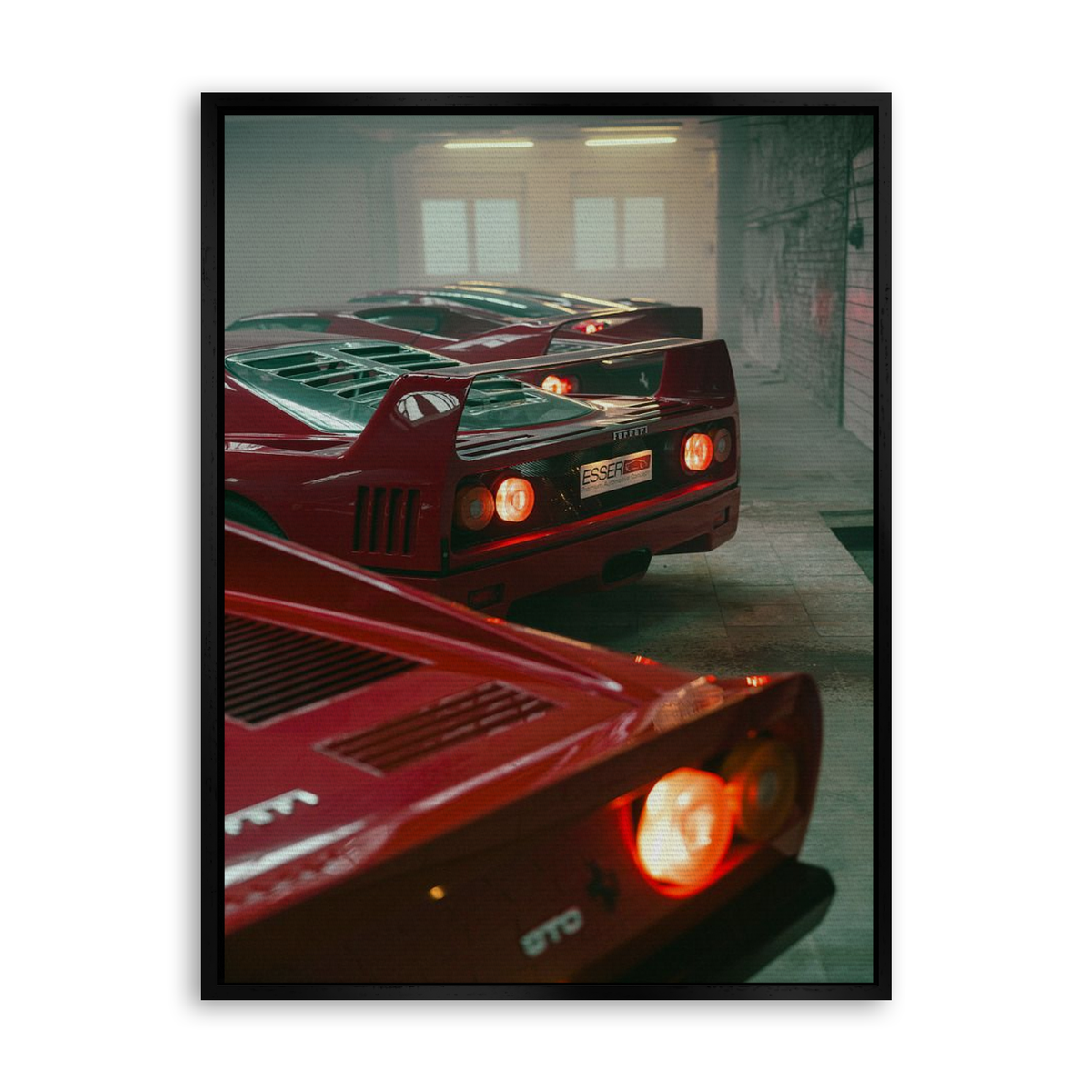 Scarlet Garage - Leinwand Schwarz