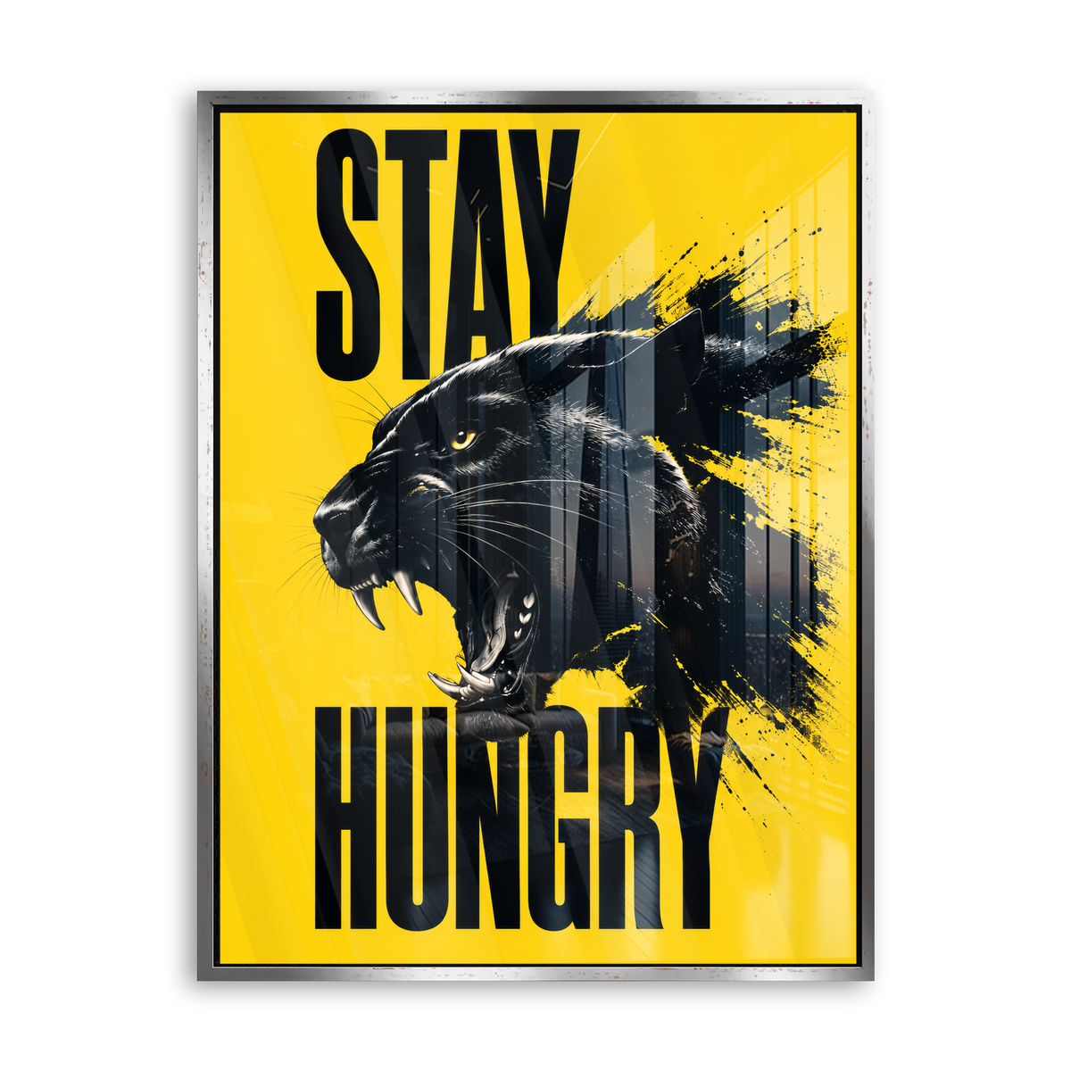 Stay Hungry - Acrylglas Silber