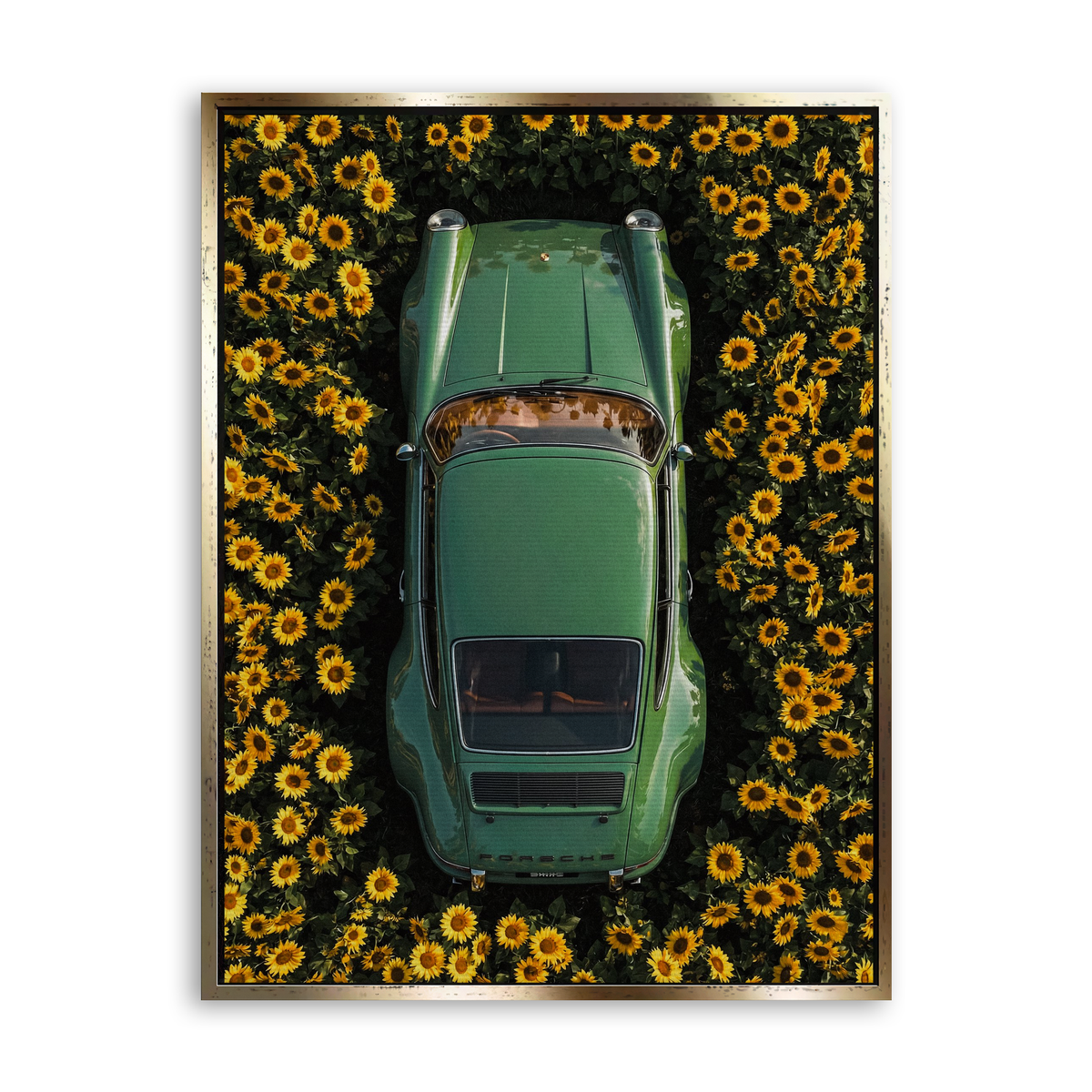 Sunflower Drive - Leinwand Gold