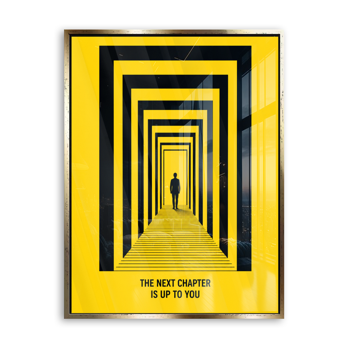 The Next Chapter Is Up to You - Acrylglas Gold