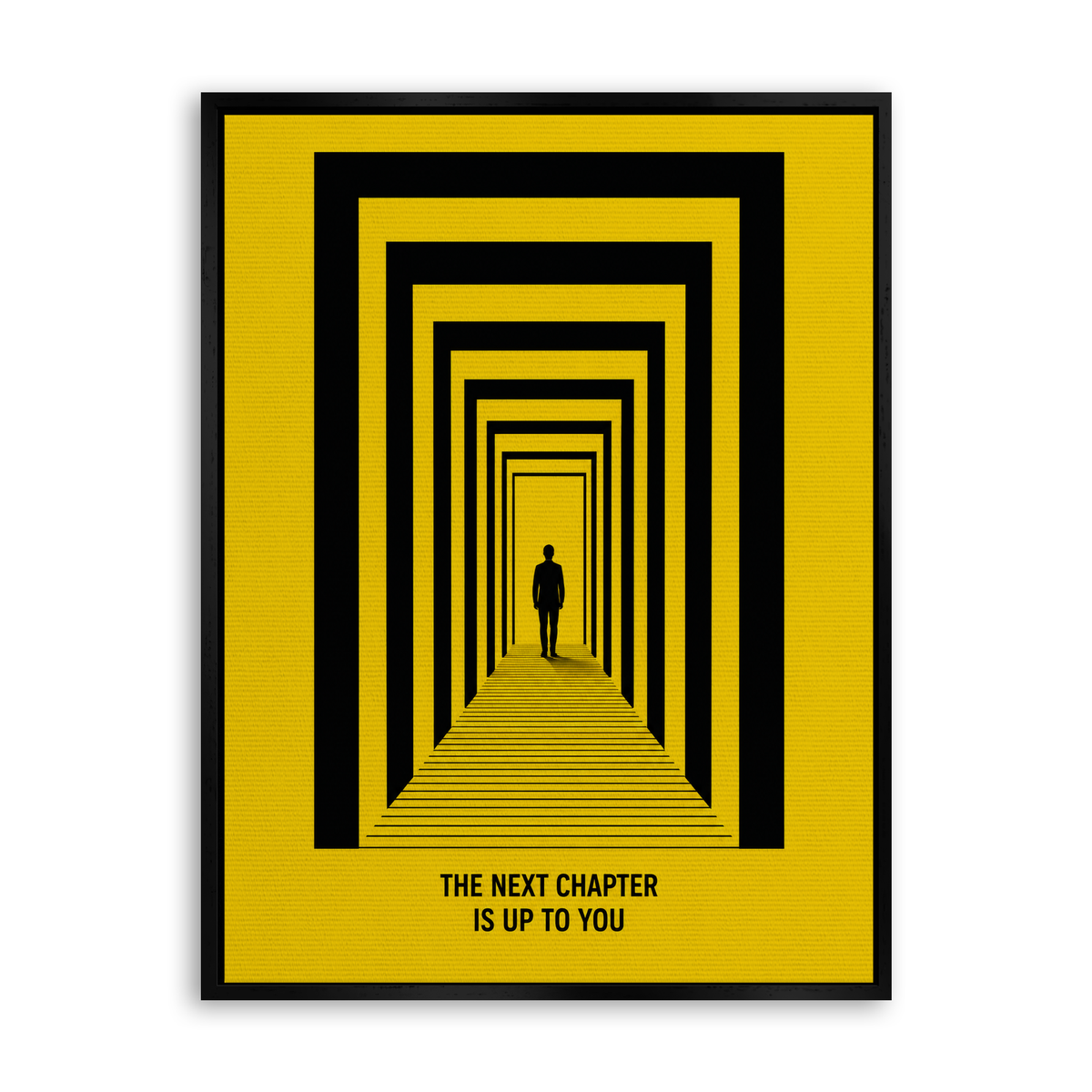 The Next Chapter Is Up to You - Leinwand Schwarz