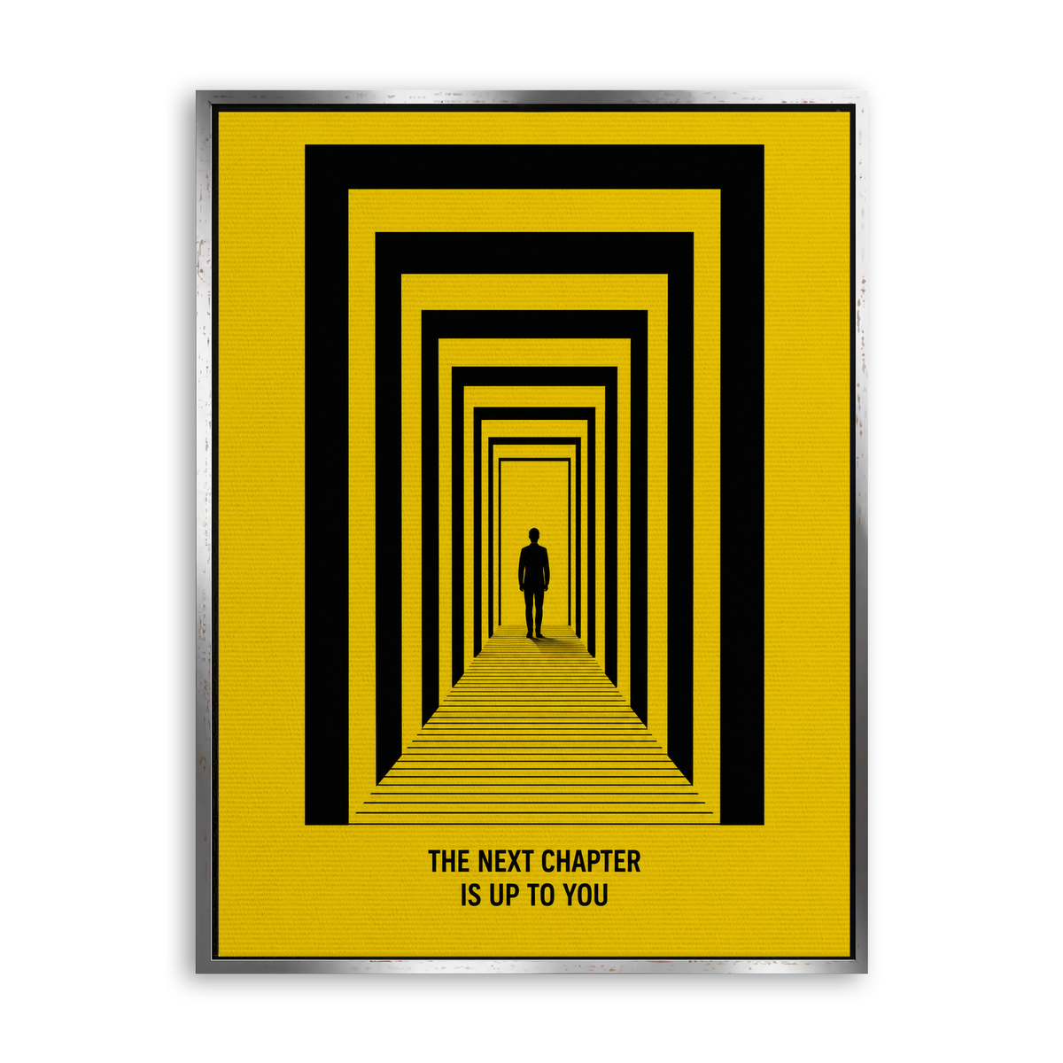 The Next Chapter Is Up to You - Leinwand Silber
