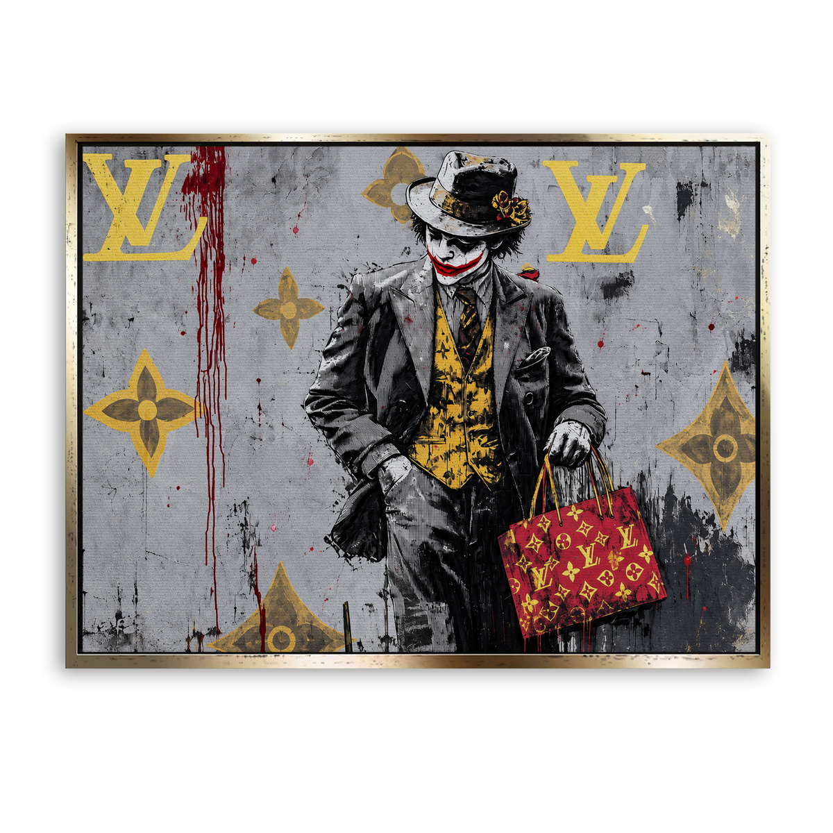 The Painted Trickster - Leinwand Gold
