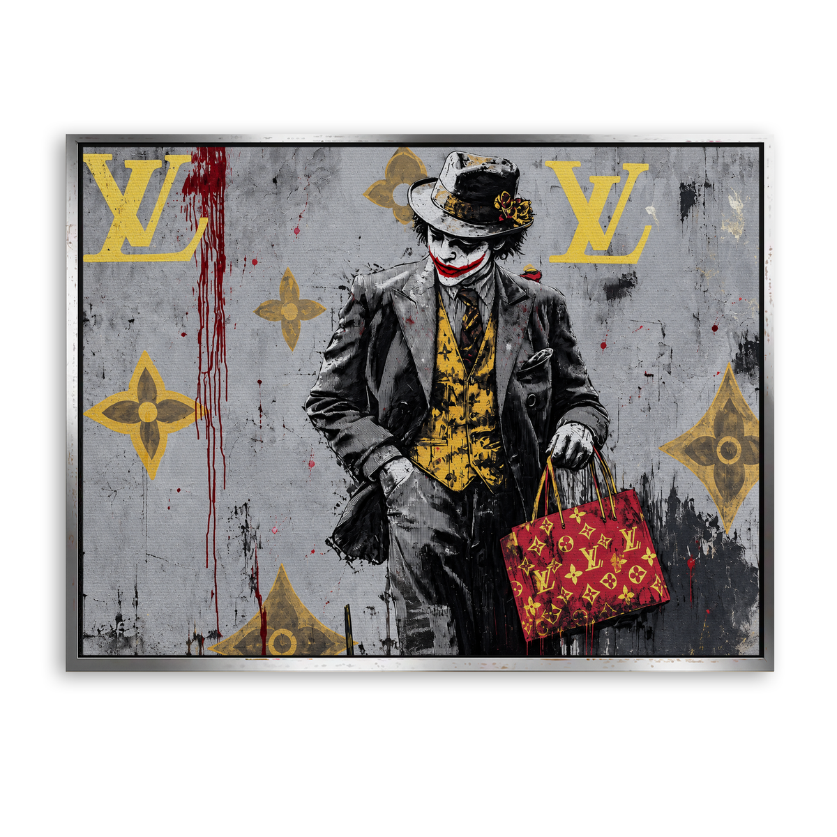 The Painted Trickster - Leinwand Silber